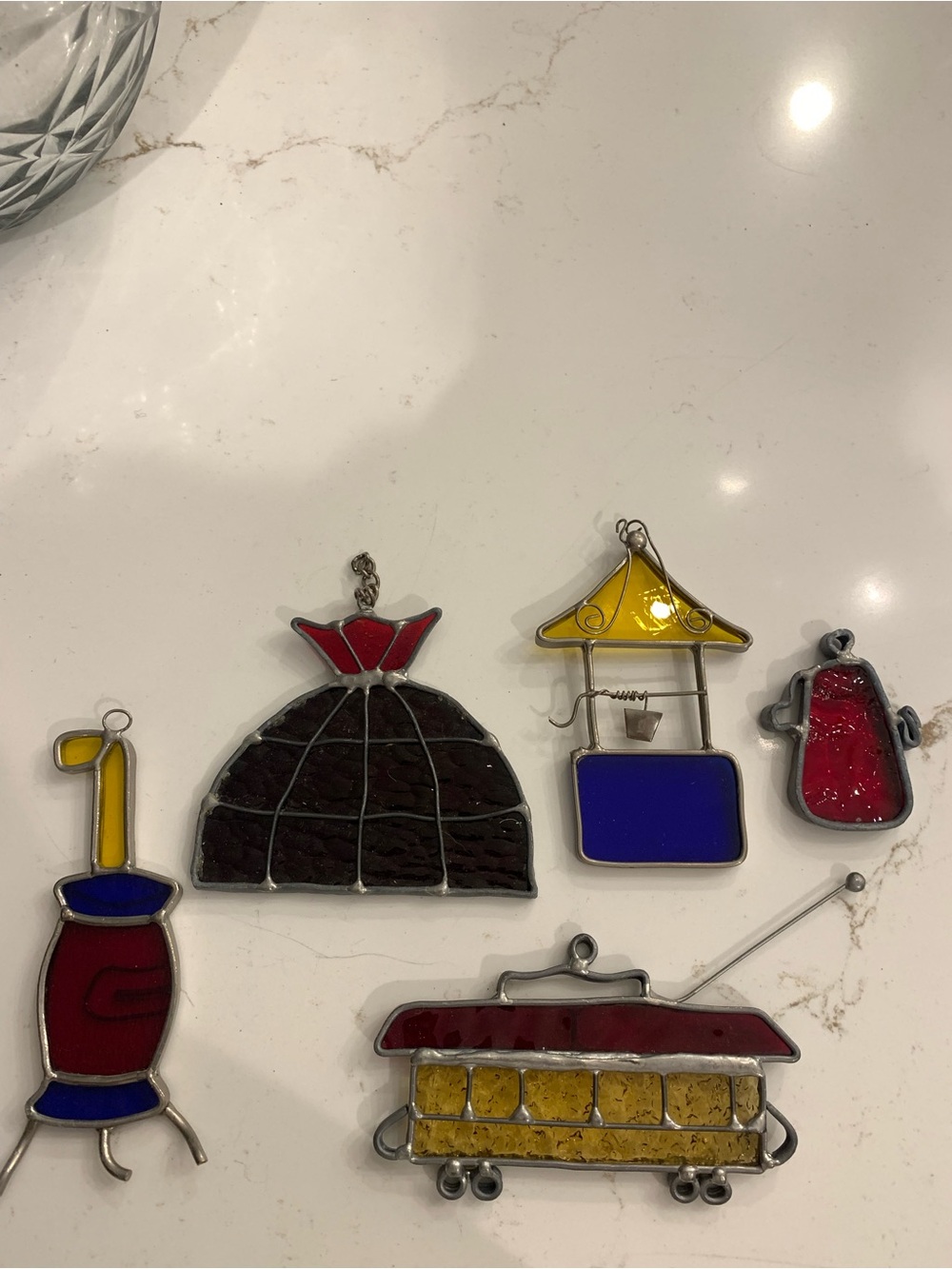 Stained Glass Sun Catchers Set Of Five (includes what you see).